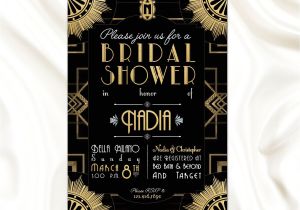 Great Gatsby themed Bridal Shower Invitations the Great Gatsby theme Bridal Shower Invitation