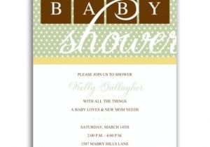 Green and Yellow Baby Shower Invitations Baby Dots Green with Yellow Shower Invitations