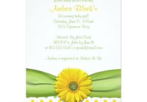 Green and Yellow Baby Shower Invitations Yellow and Green Polka Dots Baby Shower Invitation