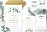 Greenery Wedding Invitation Template Greenery Wedding Invitation Printable Greenery Wedding