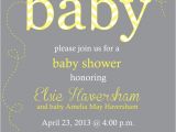 Grey and Yellow Baby Shower Invites Yellow and Gray Baby Shower Chevron Invitation Print