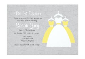 Grey and Yellow Bridal Shower Invitations Gray and Yellow Custom Bridal Shower Invites Zazzle
