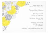 Grey and Yellow Bridal Shower Invitations Yellow and Grey Floral Bridal Shower Invitations Zazzle