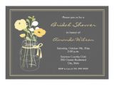 Grey and Yellow Bridal Shower Invitations Yellow and Grey Mason Jar Bridal Shower Invitation 5 Quot X 7
