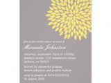 Grey and Yellow Bridal Shower Invitations Yellow Gray Flower Bridal Shower Invitations Zazzle