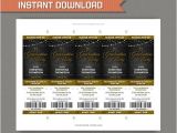Group Graduation Party Invitations Graduation Party Ticket Invitation Instant Download Gold