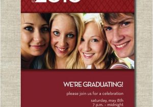 Group Graduation Party Invitations Items Similar to Red Graduation Invitation or Announcement