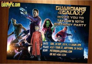 Guardians Of the Galaxy Birthday Invitation Template Guardians Of the Galaxy Birthday Invitation Template