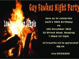 Guy Fawkes Party Invitations Real Bonfire Birthday Guy Fawkes