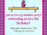 Gym Birthday Party Invitations Gymnastics Party Gymnastics Invitation by Kinsleyskloset