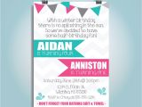 Half Birthday Party Invitations Printable Chevron Sibling Half Birthday Invite Aidan