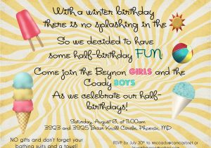 Half Birthday Party Invitations Summer Fun Birthday Party Made by A Princess
