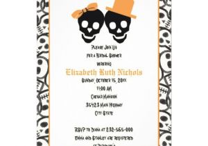 Halloween Bridal Shower Invitations Elegant Skulls Halloween Wedding Bridal Shower 5×7 Paper
