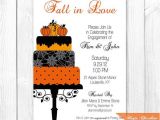Halloween Bridal Shower Invitations Fall Cake Bridal Shower Invitation Halloween Engagement