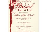 Halloween Bridal Shower Invitations Vampire Halloween Bridal Shower Fake Blood Red Invitations