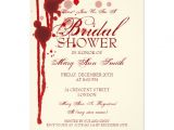 Halloween Bridal Shower Invitations Vampire Halloween Bridal Shower Fake Blood Red Invitations