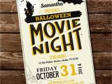 Halloween Movie Party Invitations Halloween Movie Night Party Invitation by Sunshineparties
