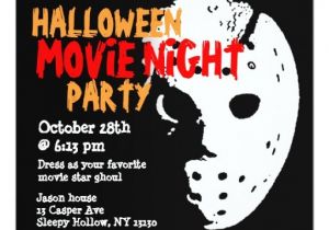 Halloween Movie Party Invitations Halloween Party Invitation Movie Night Mask