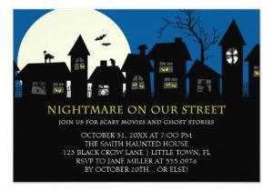 Halloween Movie Party Invitations Scary Movie Halloween Party 3 5×5 Paper Invitation Card