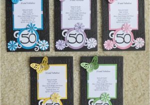 Handmade 50th Birthday Invitation Ideas Handmade Birthday Invitations Handmade Invites