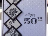 Handmade 50th Birthday Invitations Classy and Elegant 50th Birthday Handmade Card Black