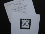 Handmade 50th Birthday Invitations Handmade 50th Birthday Invitation