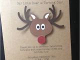 Handmade Christmas Party Invitation Ideas Reindeer Handmade Invitations Custom Made for Birthday
