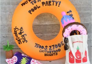 Handmade Pool Party Invitation Ideas Diy Pool Party Float Invitation Let S Mingle Blog