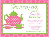 Handmade Tea Party Invitations Custom Printable Tea Party Invitation