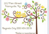 Happi Tree Baby Shower Invitations 20 Happi Tree Owl Baby Shower Invitations Envelopes by