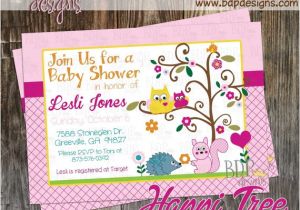 Happi Tree Baby Shower Invitations Happi Tree forest Baby Shower Invitation Digital Download or
