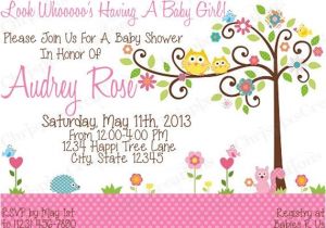 Happi Tree Baby Shower Invitations Owl Happi Tree Baby Shower Invitation Print by