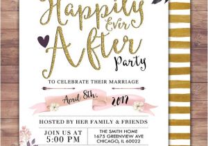 Happily Ever after Bridal Shower Invitations Happily Ever after Invitation Boho Wedding Shower