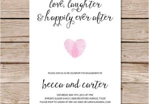 Happily Ever after Party Invitations Printable Engagement Party Invitation Modern Wedding
