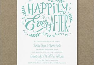 Happily Ever after Party Invitations Whimsical Fairytale Wedding Invitations Little Flamingo