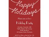 Happy Holidays Party Invitation Happy Holidays In Twinkle Lights Party Invitation Zazzle