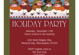 Happy Holidays Party Invitation Vintage Snowman Happy Holiday Christmas Party Personalized