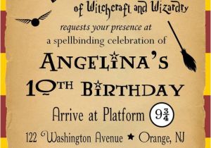 Harry Potter Birthday Invitation Template Harry Potter Birthday Party Invitation Customized