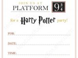 Harry Potter Birthday Invitation Template Printable Harry Potter Invitation Pdf