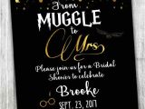 Harry Potter Bridal Shower Invitations Custom Harry Potter Bridal Shower Invitation Muggle to Mrs