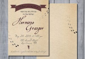 Harry Potter Bridal Shower Invitations Printable Harry Potter themed Bridal Shower Baby Shower by
