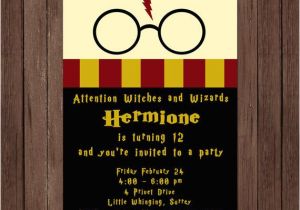 Harry Potter Party Invitation Template Harry Potter Birthday Invitation Gryffindor Digital File