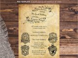 Harry Potter Wedding Invitation Template Free Tvw042 Harry Potter Wedding Invitation Diy Printable Template