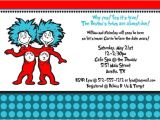 Hat and Wig Party Invitations Free Printable Thing 1 and Thing 2 Birthday Party