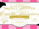 Hat themed Party Invitations Bridal Shower Invitations Bridal Shower Invitations Hat theme