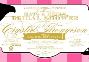 Hat themed Party Invitations Bridal Shower Invitations Bridal Shower Invitations Hat theme