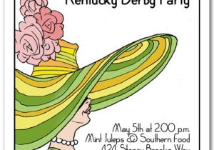 Hat themed Party Invitations Talk Derby to Me Mint Julep Recipe
