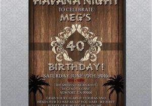 Havana Nights Party Invitation Custom Havana Nights theme Party Invitation 5 39 X7 39