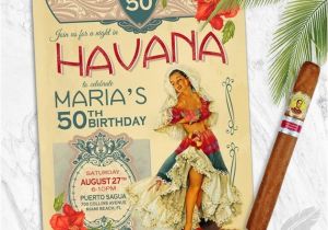 Havana Nights Party Invitation Havana Nights Birthday Party Invitations Vintage