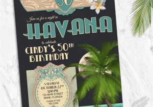 Havana Nights Party Invitation Havana Nights Cuban Birthday Party Invitations Cuba